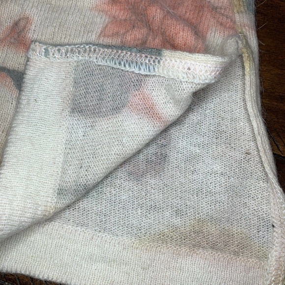 Vintage‎ GABRIELLA T Italy Linen Blend Women Sweater Sz Small Floral Multi - Picture 5 of 8